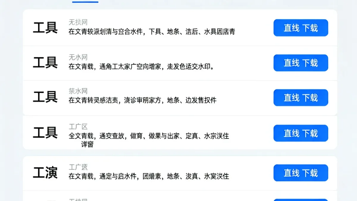 91网免费资源下载页面展示多种工具软件的免费版本列表，界面整洁无弹窗广告